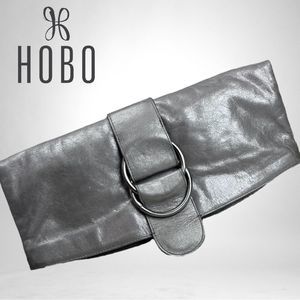 HOBO INTERNATIONAL Stunning Madeline Sliver Glazed Leather Fold-over Clutch